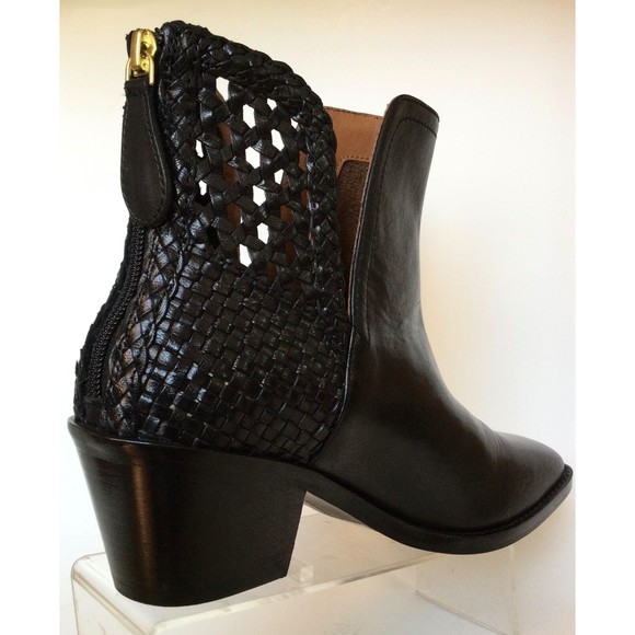 NEW LUCKY BRAND Kaedynce Leather Booties, Black (Size 7 M) - Picture 3 of 12